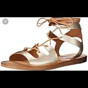 Gold Steve Madden gladiator sandals